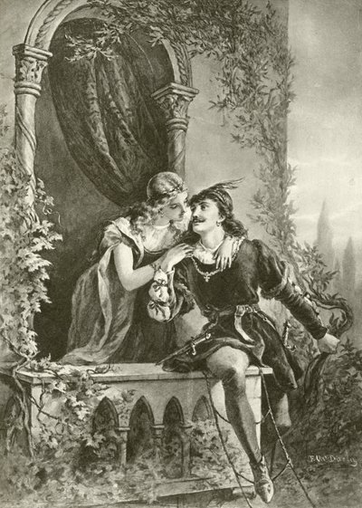 Romeo y Julieta. Acto III-Escena V de Felix Octavius Carr Darley